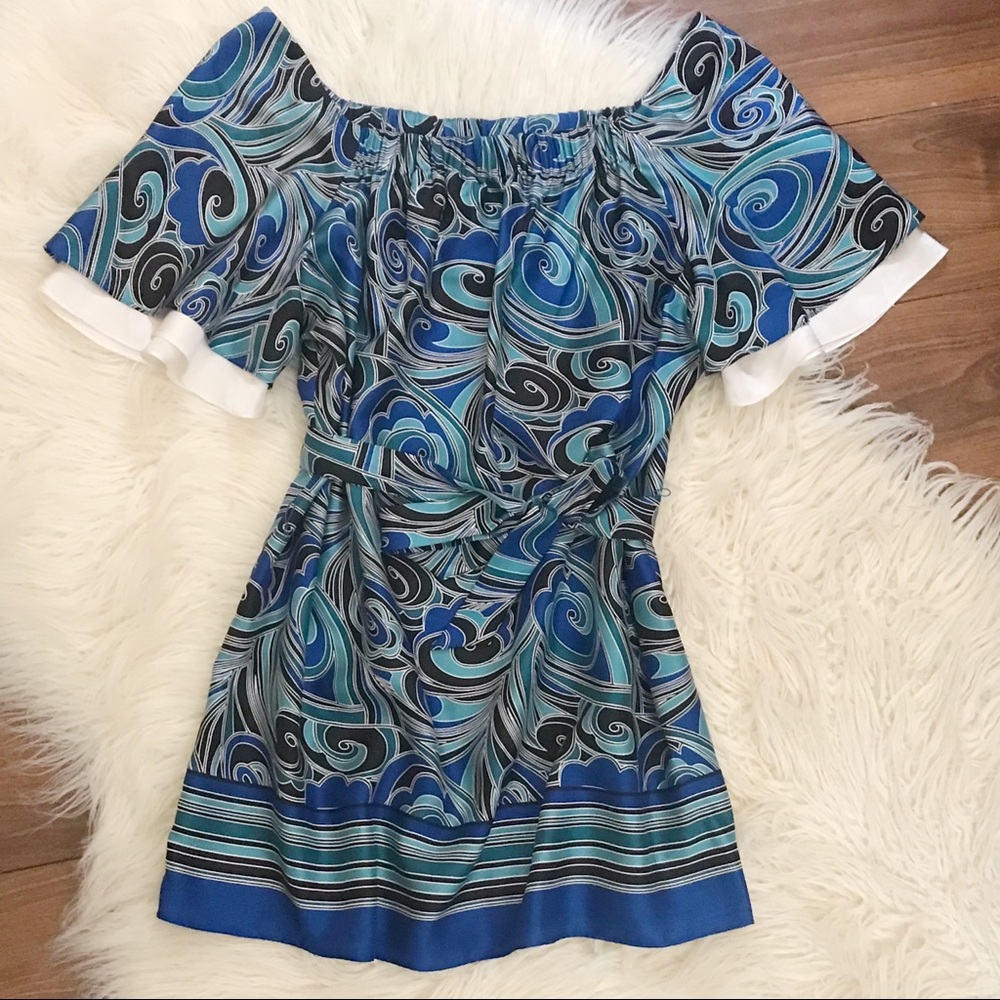 NINE WEST/SILK TUNIC/BUTTERFLY SLEEVE/LARGE/B28